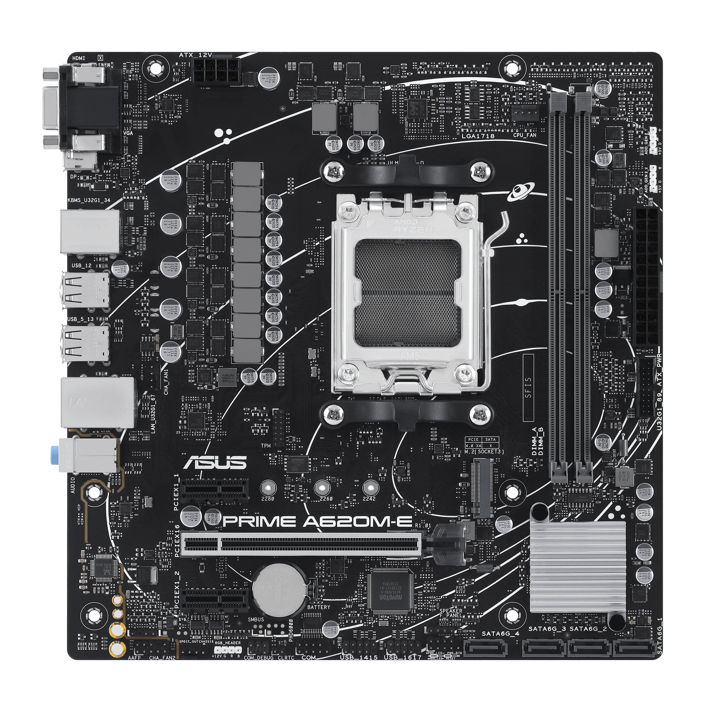 ASUS PRIME A620MECSM AM5 2xDDR5 mATX MB 4xSATA 1xM2