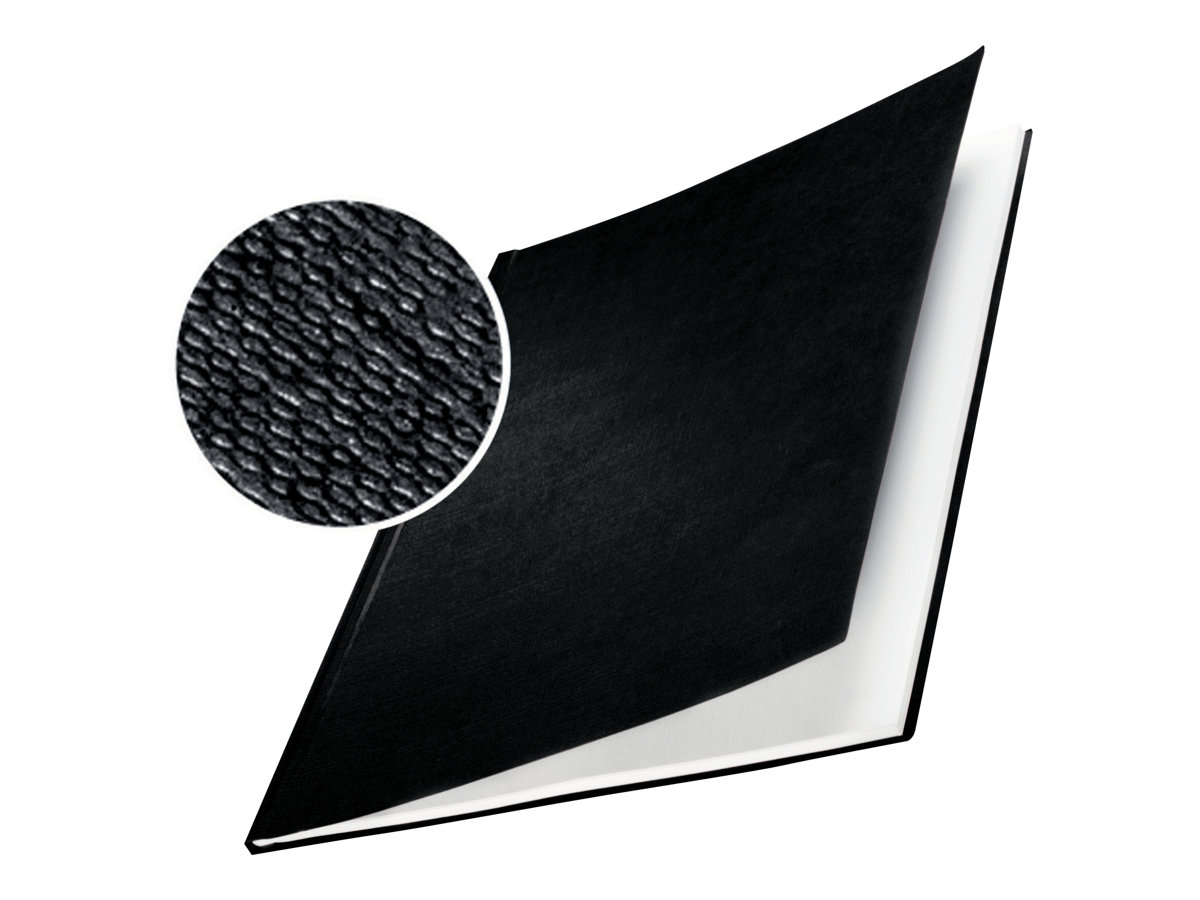LEITZ Buchbindemappen schwarz Hardcover fuer 211 - 245 Blatt DIN A4, 10 St.