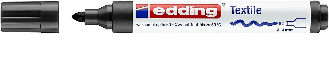 edding 4500 Textilmarker schwarz 2,0 - 3,0 mm, 1 St.