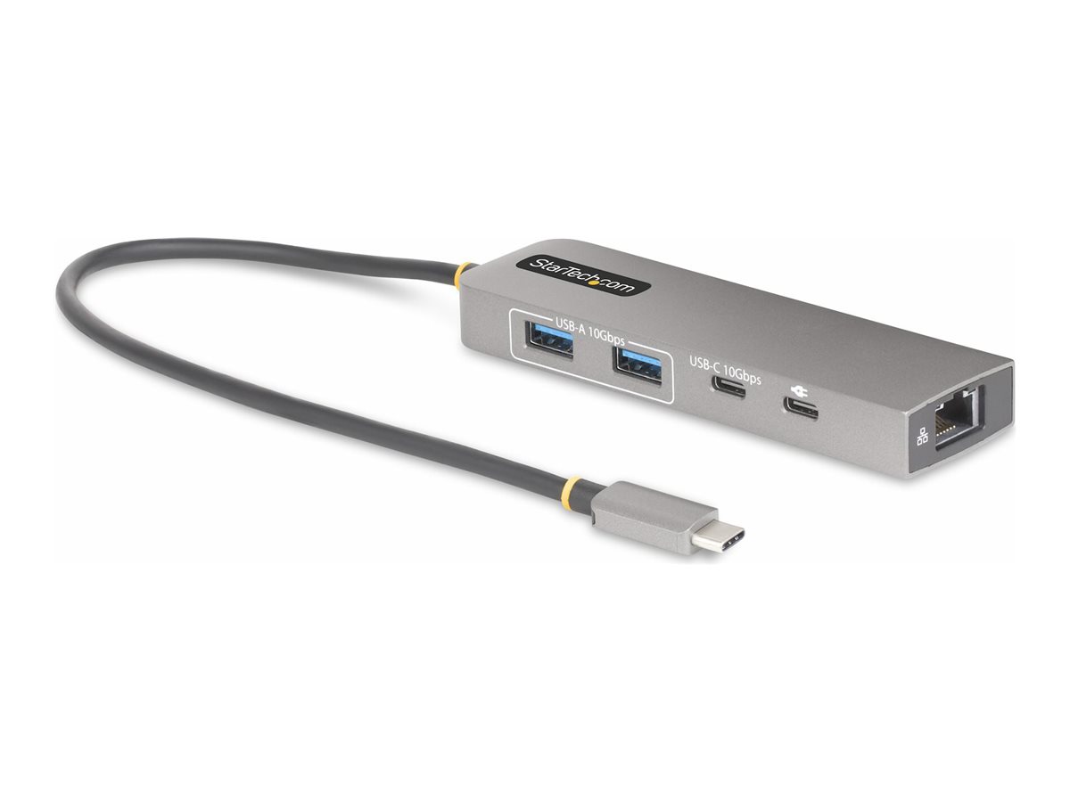 StarTechcom 3Port USBC Hub, 25GbE,100W Power Delivery, USB 32 10Gbps Hub kompakt 1 x USBC 3 x USB 31 1 x 25GBaseT Desktop
