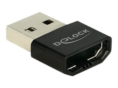 Delock Adapter HDMI-A Buchse > USB Typ-A Stecker schwarz Delock Adapter HDMI-A Buchse > USB Typ-A Stecker schwarz