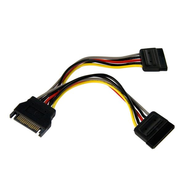 STARTECHCOM 6in SATA Power Y Splitter Cable Adapter MF