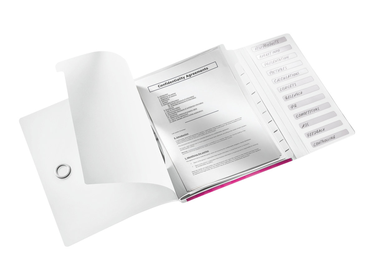 LEITZ Ordnungsmappe WOW 4634 12 Faecher pink LEITZ Ordnungsmappe WOW 4634 12 Faecher pink