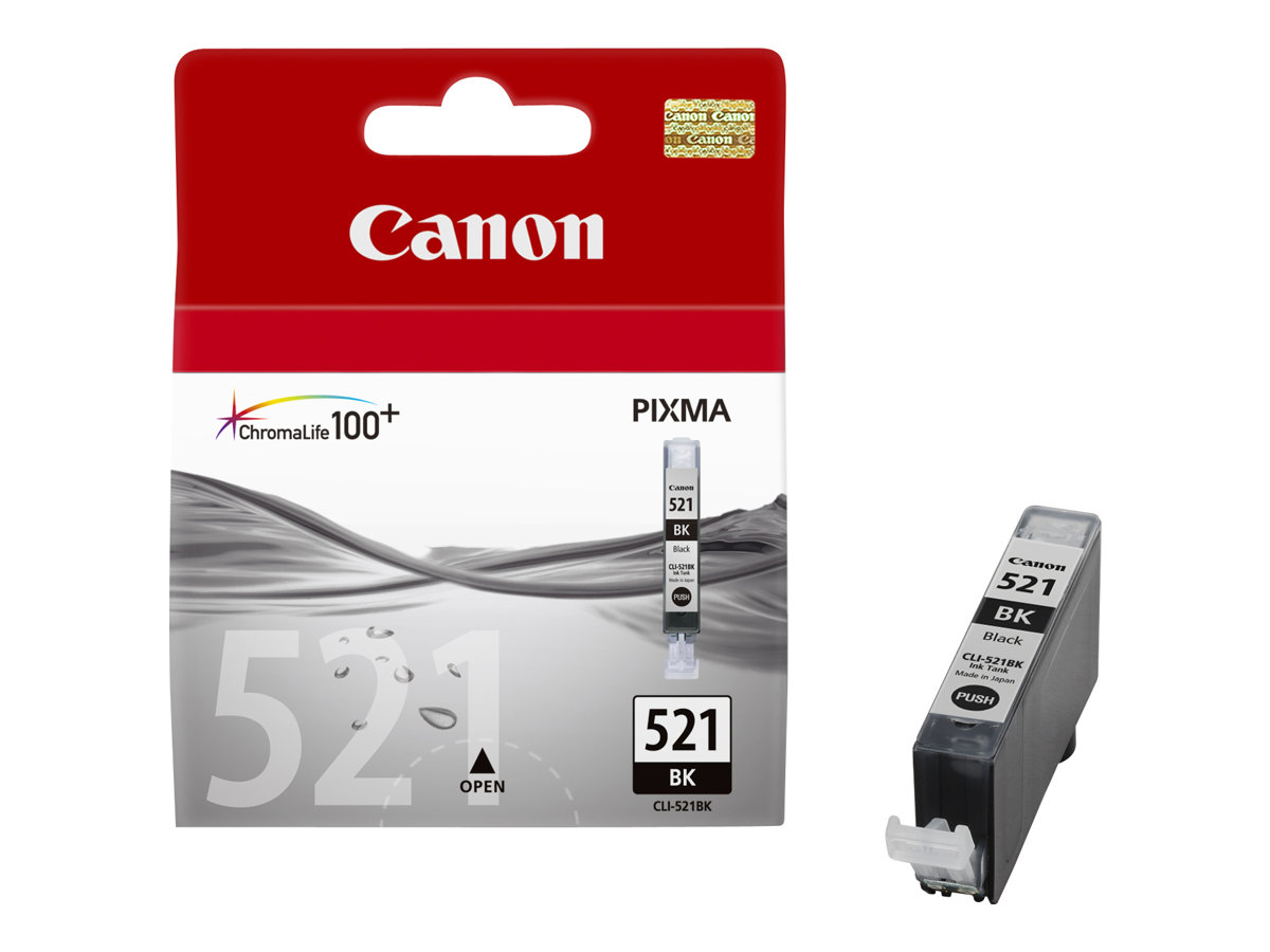 CANON CLI-521B Tinte schwarz Standardkapazitaet 9ml 2.370 Seiten 1er-Pack CANON CLI-521B Tinte schwarz Standardkapazitaet 9ml 2.370 Seiten 1er-Pack
