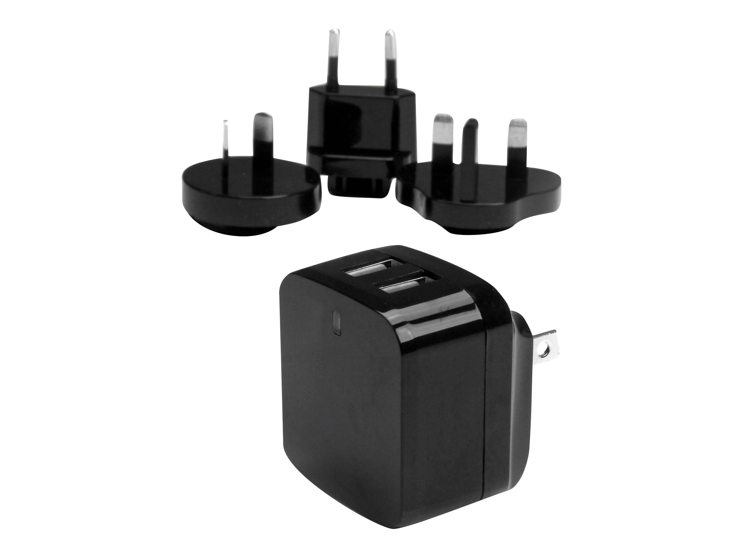 STARTECH.COM Dual-Port USB Wall Charger - International Travel - 17W/3.4A - Black