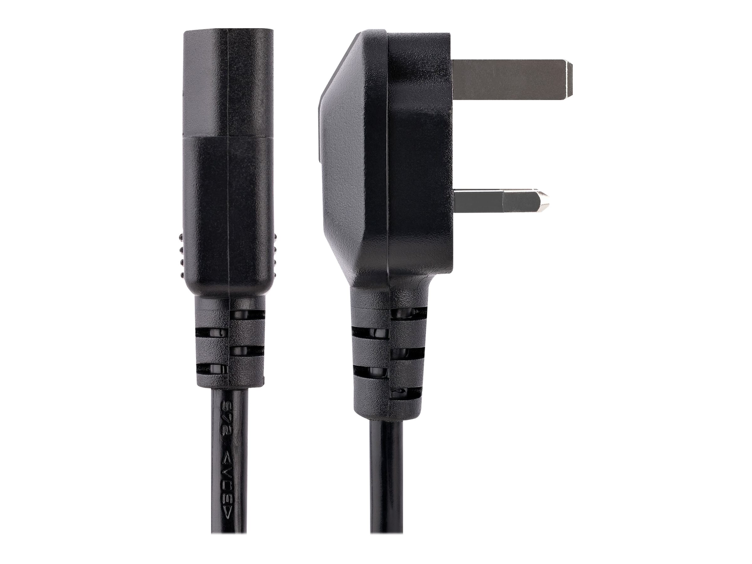 STARTECH.COM 6ft 1,8m UK Computer Power Cable 18AWG BS 1363 to C13 10A 250V Black Replacement AC Power Cord Kettle Lead / UK