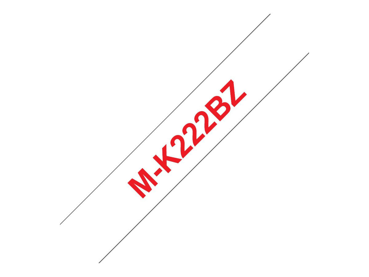 brother Schriftband M-K M-K222 MK222BZ, 9 mm rot auf weiss brother Schriftband M-K M-K222 MK222BZ, 9 mm rot auf weiss