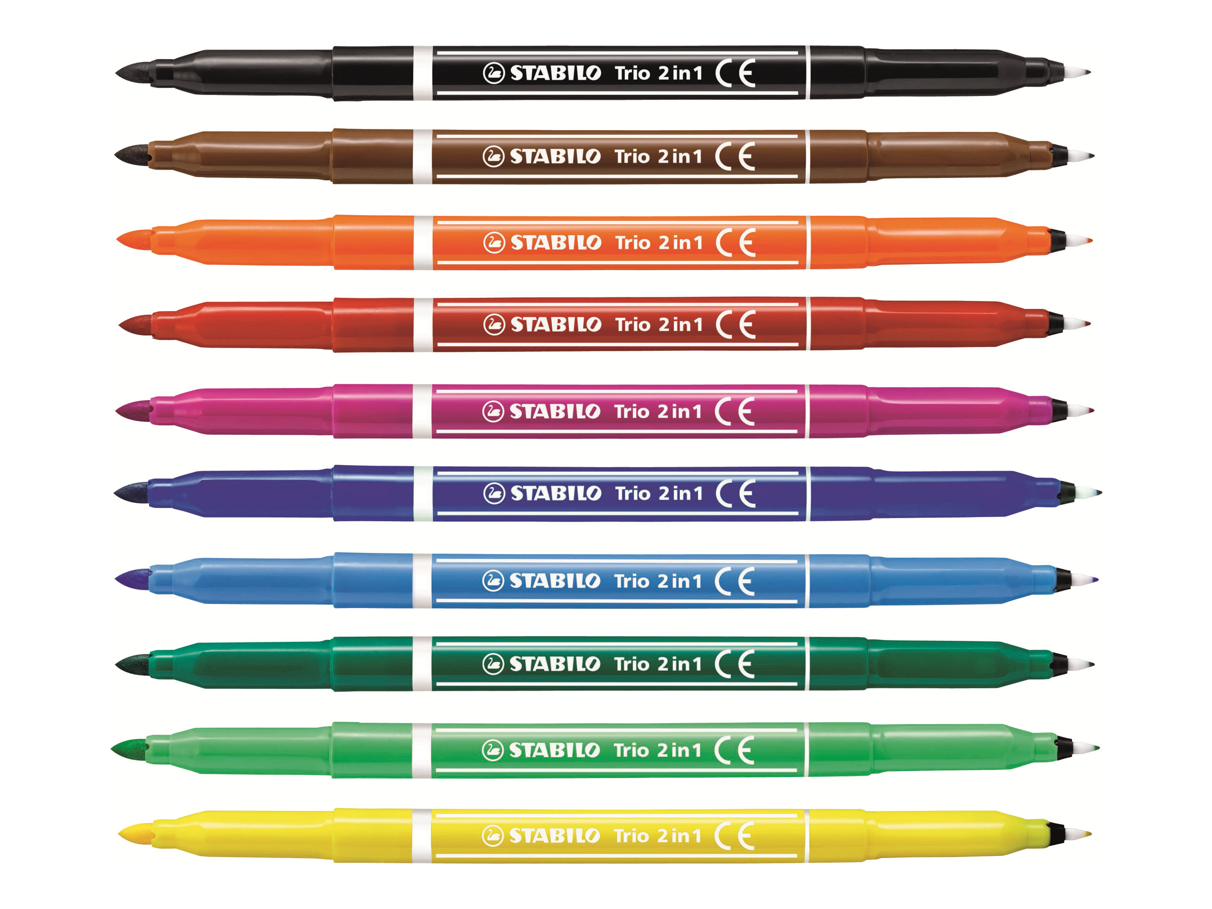 STABILO Trio 2in1 Filzstifte farbsortiert, 10 St. STABILO Trio 2in1 Filzstifte farbsortiert, 10 St.