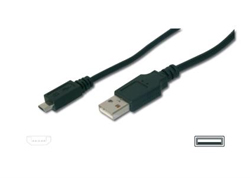 ASSMANN USB Anschlusskabel Typ A - mikro B St/St 1,8m USB 2.0 kompatibel sw ASSMANN USB Anschlusskabel Typ A - mikro B St/St 1,8m USB 2.0 kompatibel sw