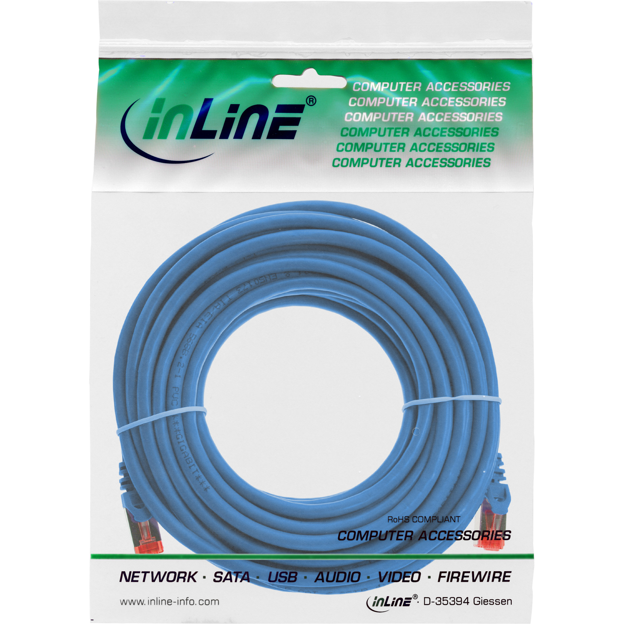 INLINE Patchkabel Cat.6 250MHz PVC CCA blau 7,5m INLINE Patchkabel Cat.6 250MHz PVC CCA blau 7,5m