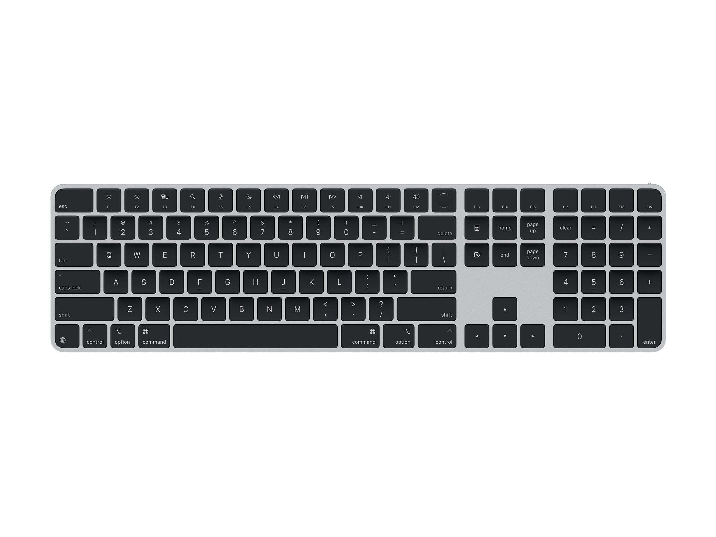 APPLE Magic Keyboard with Touch ID and Numeric Keypad for Mac models with Apple silicon - US English - Black Keys APPLE Magic Keyboard with Touch ID and Numeric Keypad for Mac models with Apple silicon - US English - Black Keys
