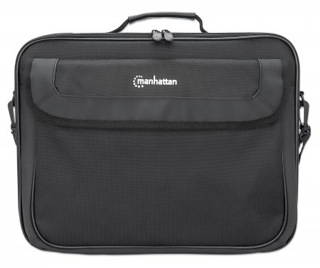 MANHATTAN Cambridge Clamshell Notebooktasche 39,6cm 15,6Zoll Staufächer an Front und Rückseite und Innen Schultergurt Tragegriff