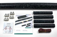 HellermannTyton Warmschrumpf-Verbindungsgarnitur LVK-C-5x1,5-6 PO-X BK mit Connector