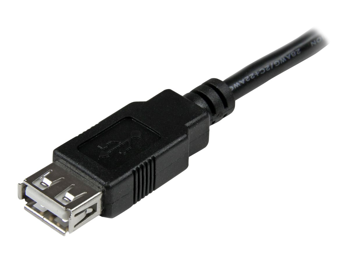 StarTech.com USB 2.0 Verlängerung 15cm - USB-A Verlängerungskabel Stecker auf Buchse - Schwarz - USB-Verlängerungskabel - USB bis USB - 15 cm