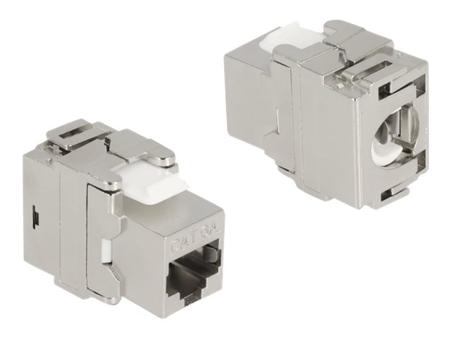 Delock Keystone Modul RJ45 Buchse zu LSA Cat.6A 180? werkzeugfrei Metall