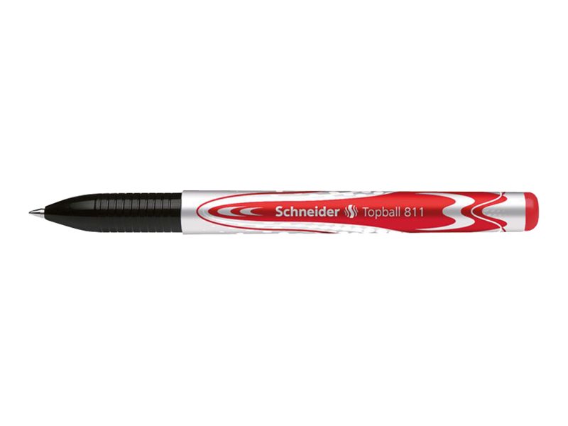Schneider Topball 811 Tintenroller rot/silber 0,5 mm, Schreibfarbe: rot, 1 St. Schneider Topball 811 Tintenroller rot/silber 0,5 mm, Schreibfarbe: rot, 1 St.