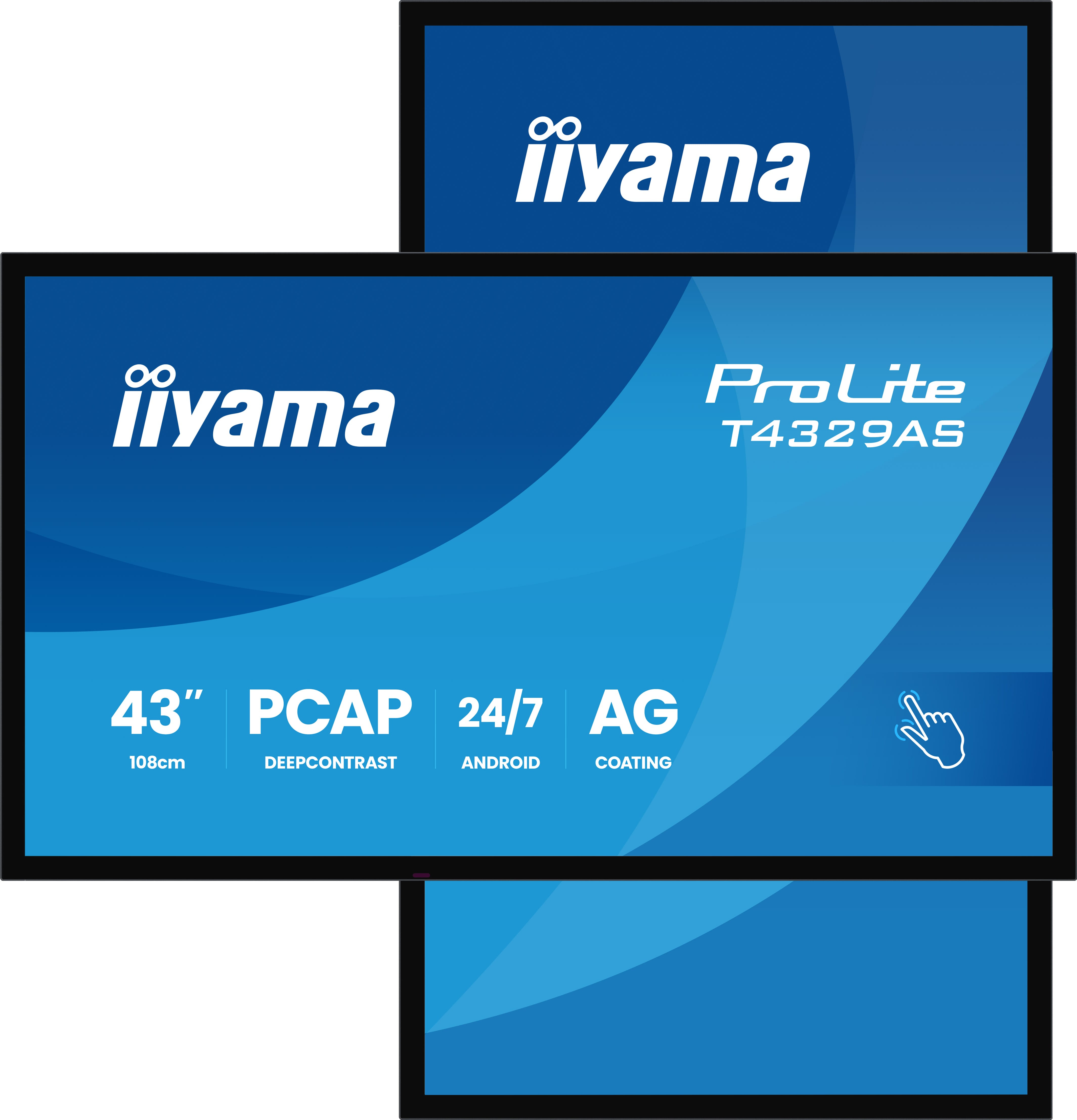 IIYAMA T4329ASB1AG 109,22cm 43Zoll AllInOne Interactive Display 3840x2160 4K UHD 4GB RAM 32GB Storage Android 14 2xHDMIUSBC