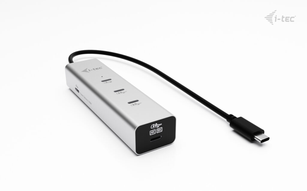 ITEC USBC Charging Metal HUB 5port with USBC video 8K 1xUSBC videoData 1xUSBC PDData 1xUSBC 32 Gen1 2xUSBC 32 Gen2 PD85W