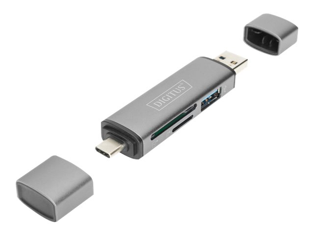 DIGITUS Multi-microSD, SD-Kartenleser silber