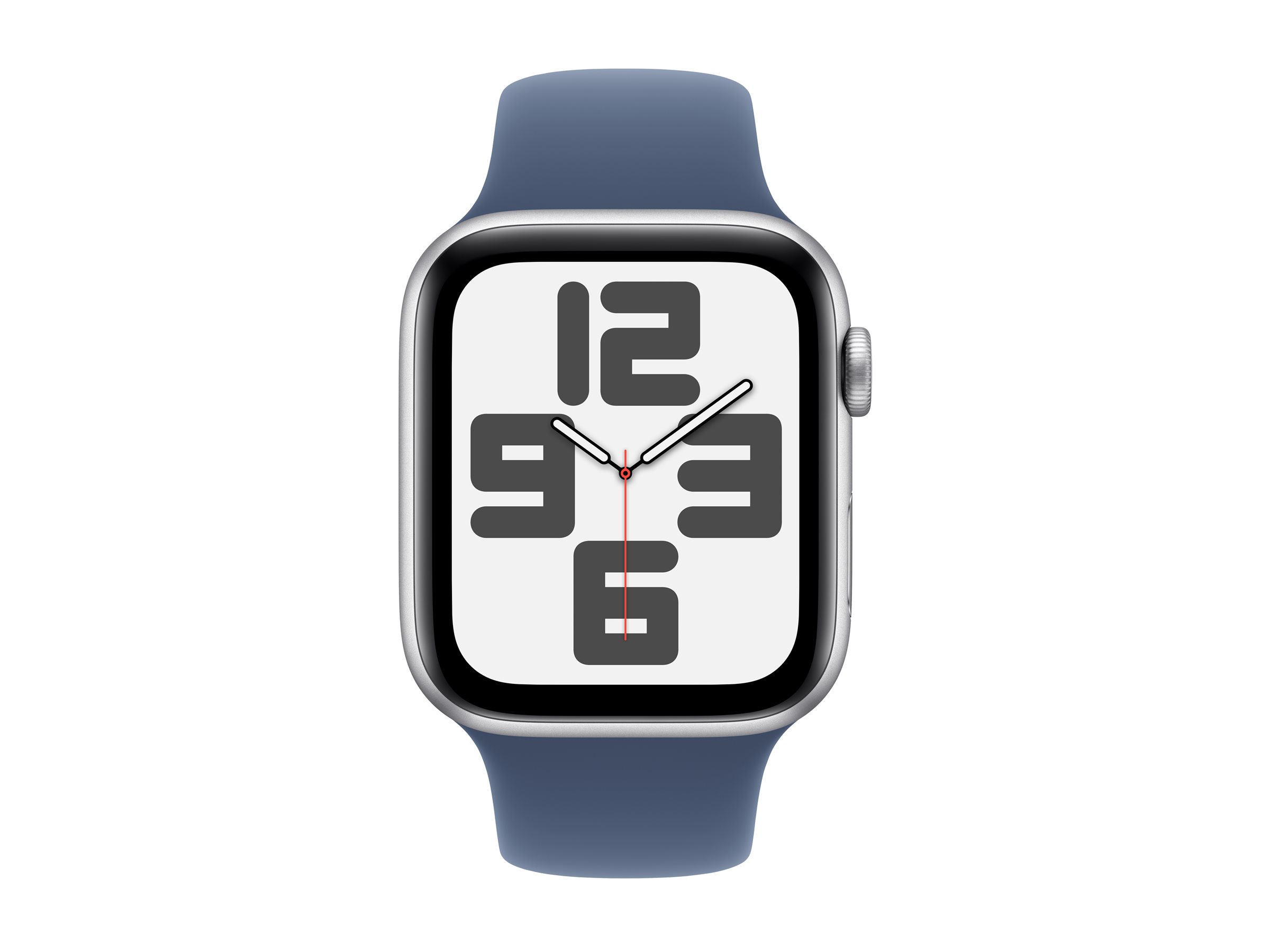 APPLE Watch SE GPS + Cellular 44mm Silver Aluminium Case with Denim Sport Band - M/L