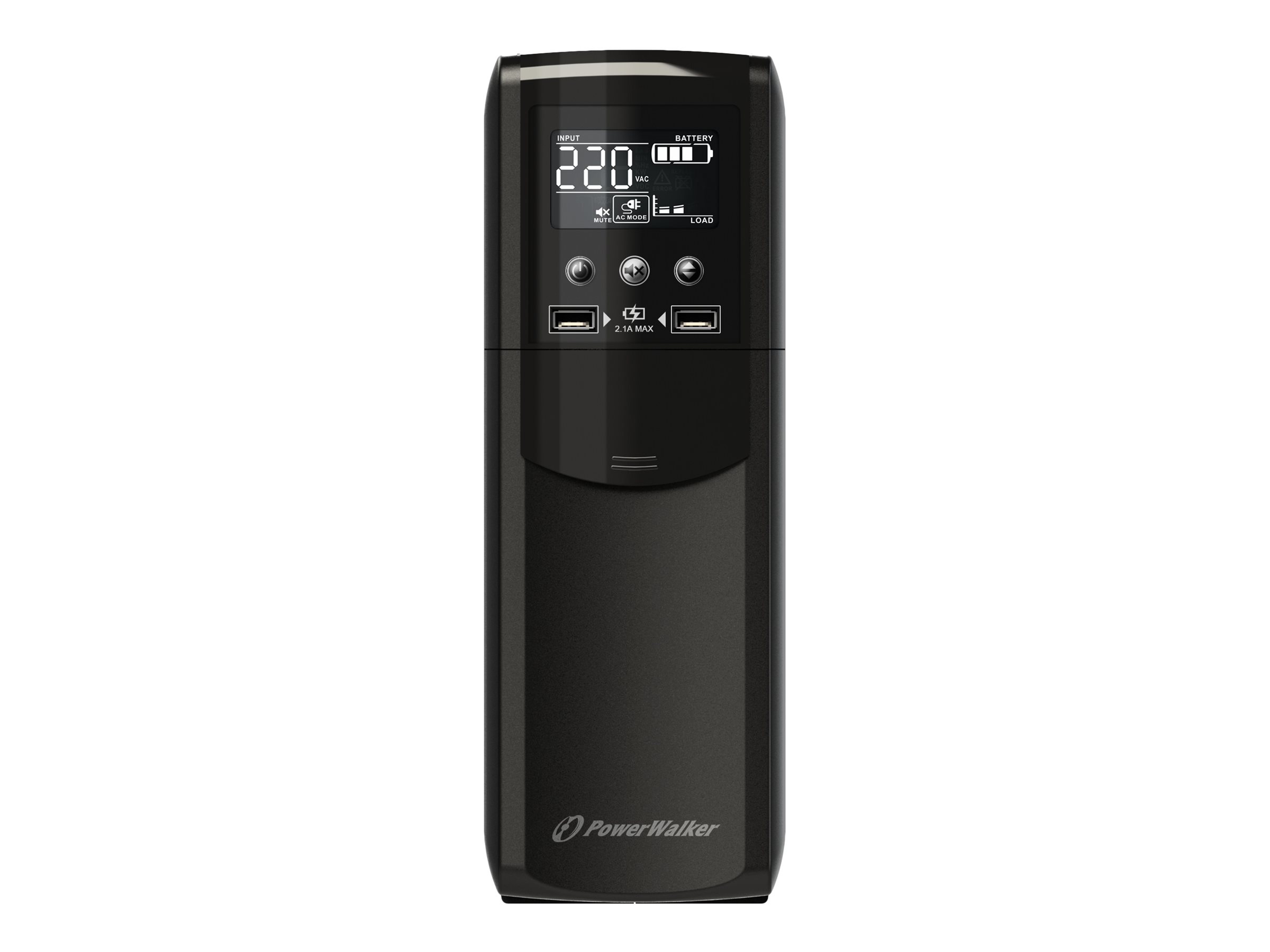 POWERWALKER VI 1500 CSW IEC 1500VA / 900W Line-Interactive USV Tower AVR Reine Sinuswelle USB Ladegeraet