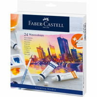 24 FABER-CASTELL Aquarellfarben farbsortiert 24 x 9,0 ml