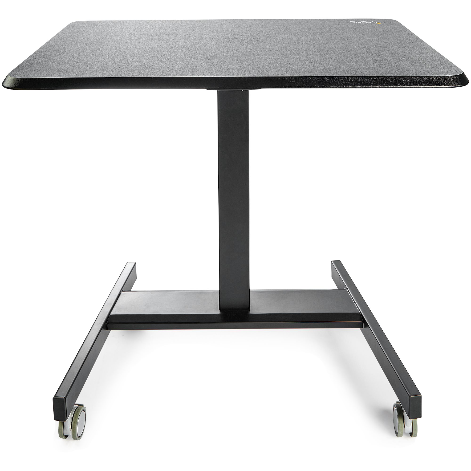 STARTECHCOM Mobiler Stehpult Tragbarer SitzstAender Ergonomischer hOehenverstellbarer Wagen Rollender ComputerLaptopArbeitspl
