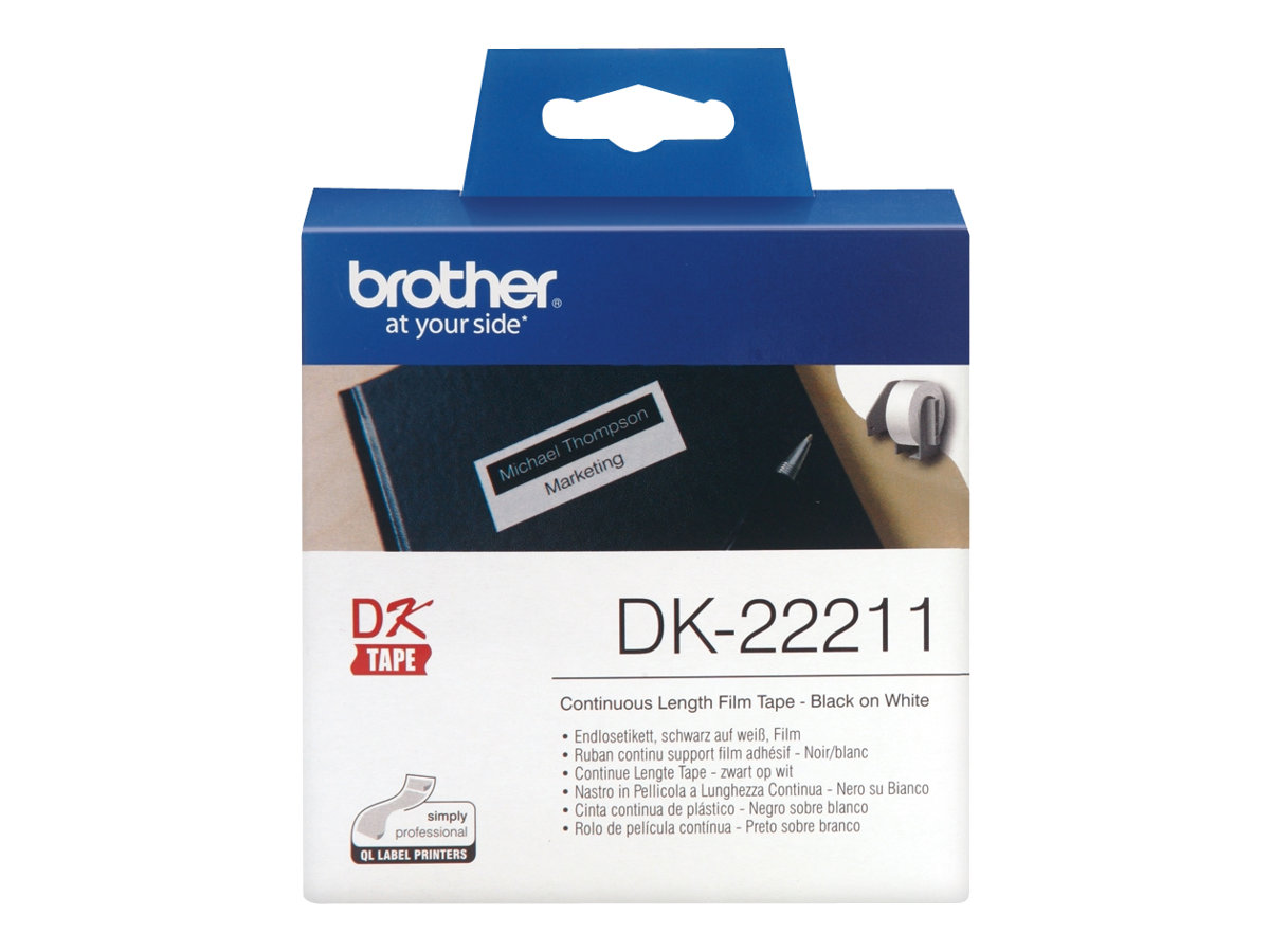 BROTHER P-Touch DK-22211 weiss continue length film 29mm x 15.24m