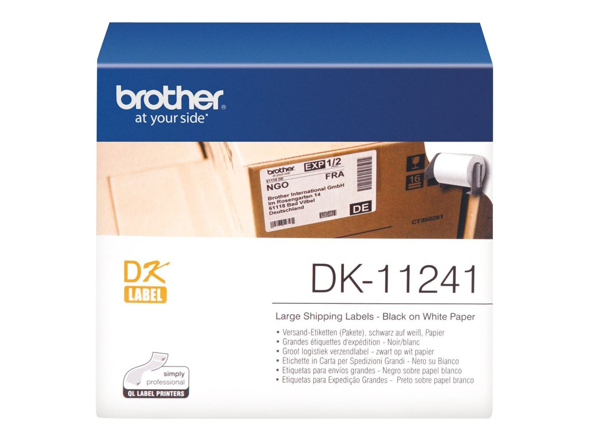 brother Etikettenrolle fÃ¼r Etikettendrucker DK11240 weiÃ, 102,0 x 51,0 mm, 1 x 600 Etiketten