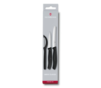 Victorinox 6.7113.31 Swiss Classic Gemuesemesser-Set mit Schaeler, 3-tlg. schwarz Victorinox 6.7113.31 Swiss Classic Gemuesemesser-Set mit Schaeler, 3-tlg. schwarz