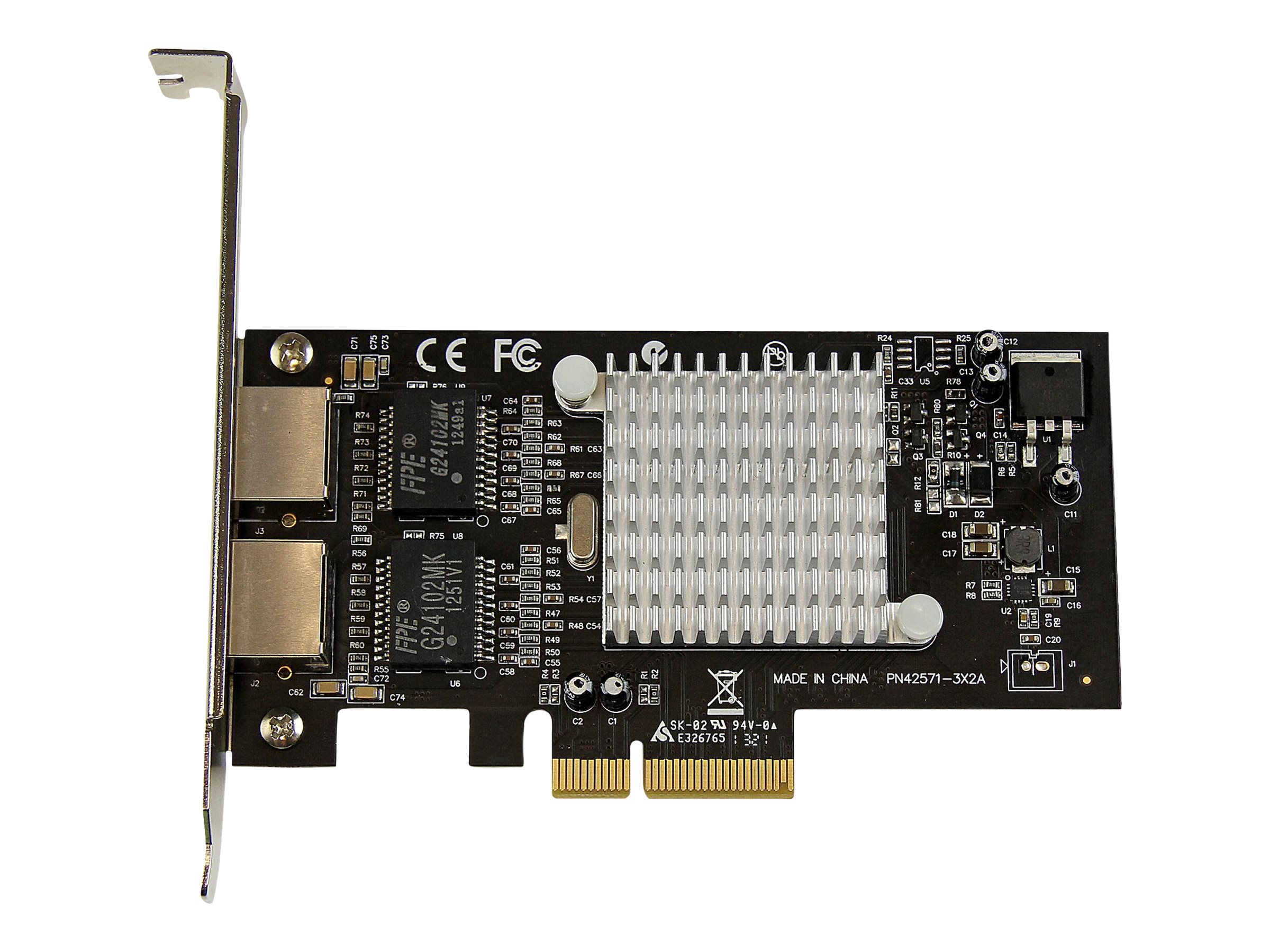 STARTECH.COM 2 Port PCI Express / PCIe Gigabit Ethernet Netzwerkkarte 2x RJ45 - PCI-e Intel i350 NIC Server Adapter