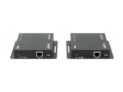 MANHATTAN 1080p60Hz HDMI KVM over IP Extender Set HDMI-Signalverlängerung bis 120m über ein Cat6-Patchkabel oder IP-fähiges Netzwerk
