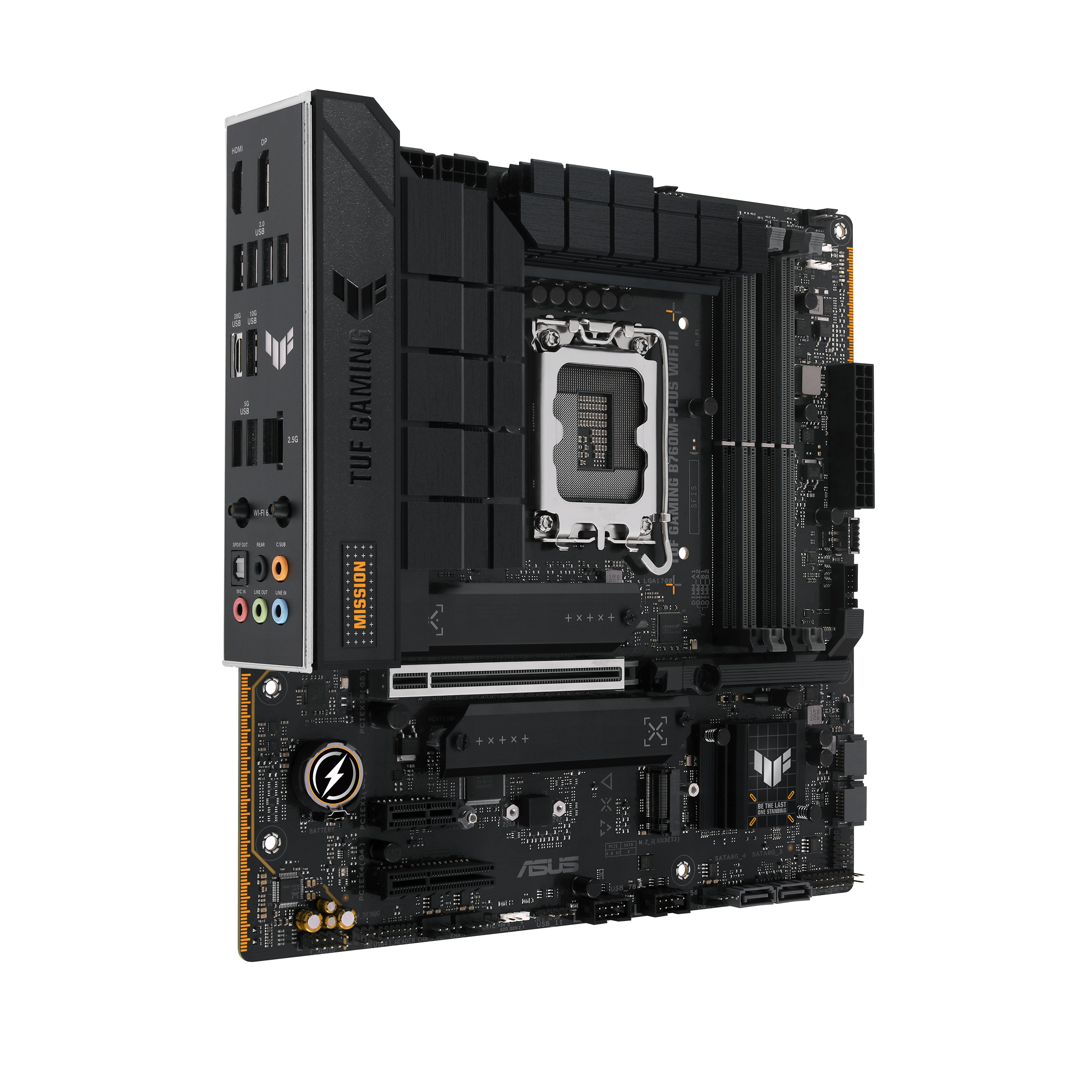 ASUS TUF GAMING B760MPLUS WIFI II LGA 1700 4xDDR5 microATX 4xSATA MB 1xHDMI 1xDP 3xM2