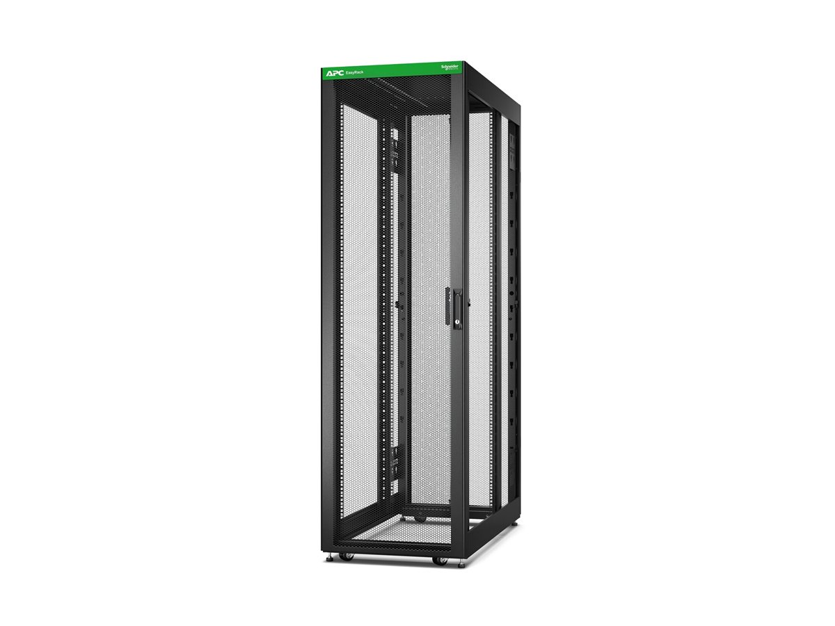 APC Easy Rack 42Ux600x1200 with Roof castors feet and 4 Brackets No Side panels Bottom black