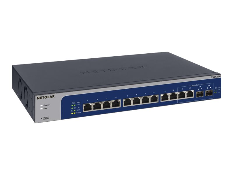 NETGEAR 12-Port 10-Gigabit/Multi-Gigabit Ethernet Smart Managed Plus Switch mit 2 SFP+ Ports Desktop Rackmount NETGEAR 12-Port 10-Gigabit/Multi-Gigabit Ethernet Smart Managed Plus Switch mit 2 SFP+ Ports Desktop Rackmount