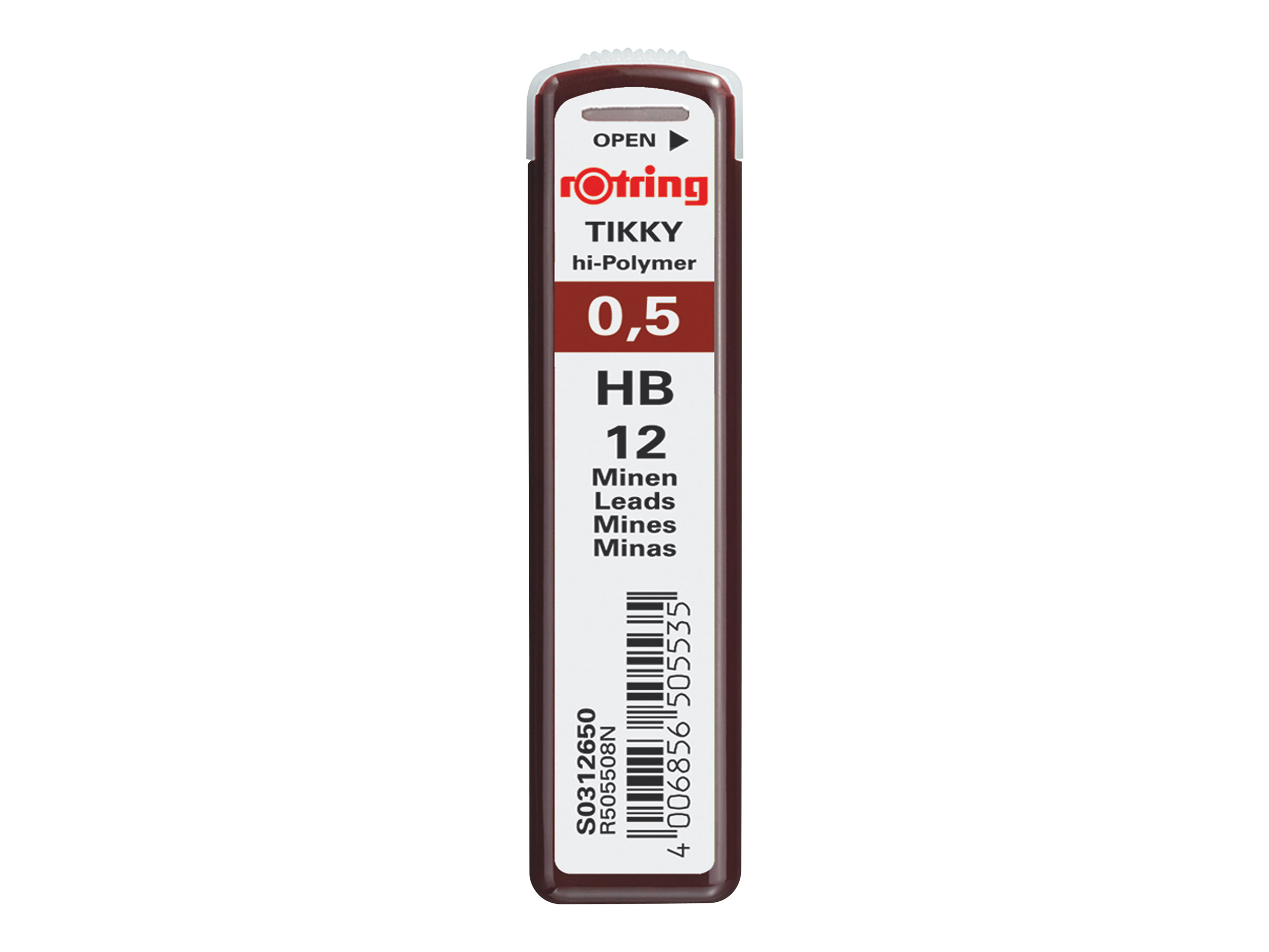 rotring Feinminen-Bleistiftminen schwarz HB 0,5 mm, 12 St.