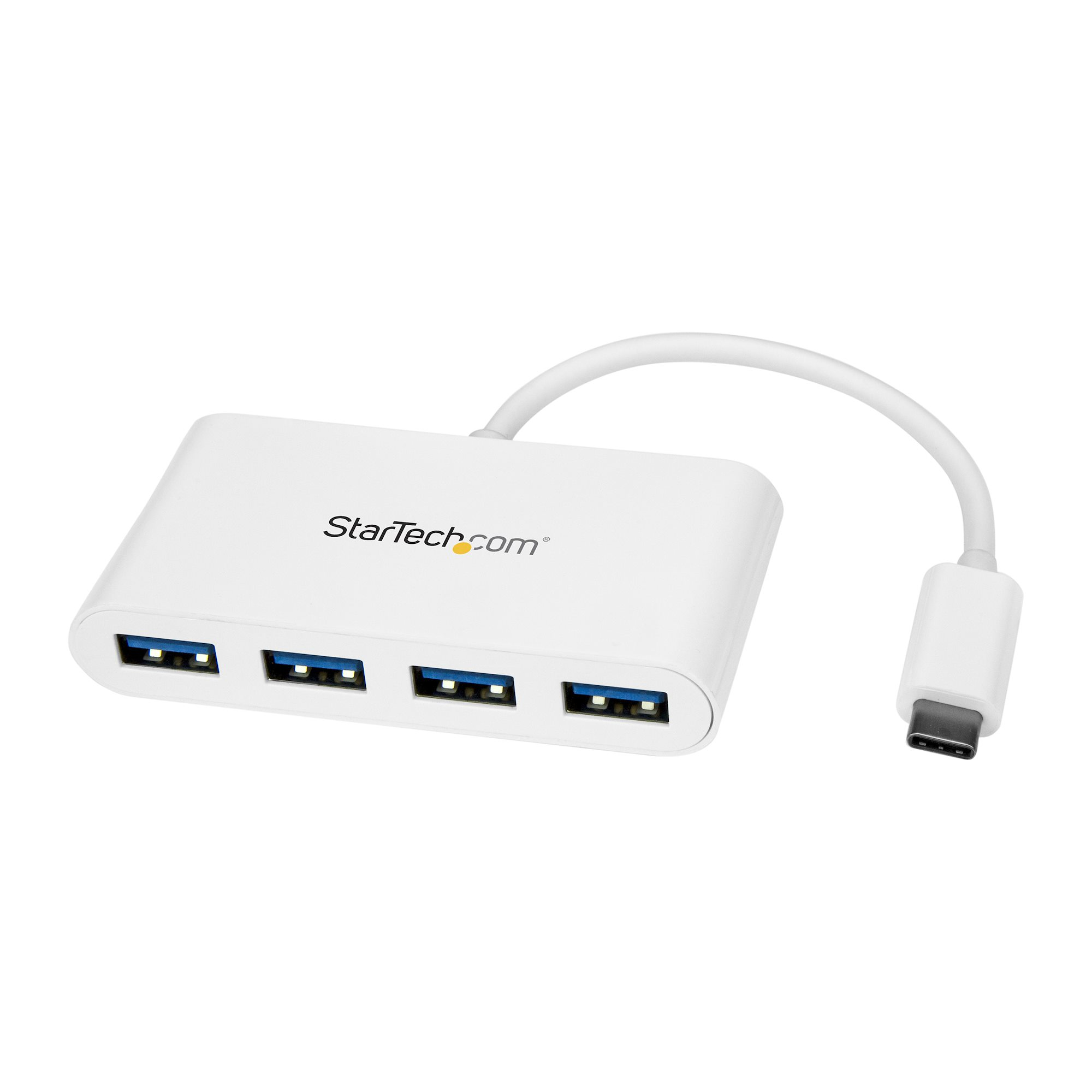 STARTECHCOM USBC Hub 4 Port USB 30 USB C auf 4x USBA Bus Powered Weiss Kompakter USB C Hub USB TypC Adapter