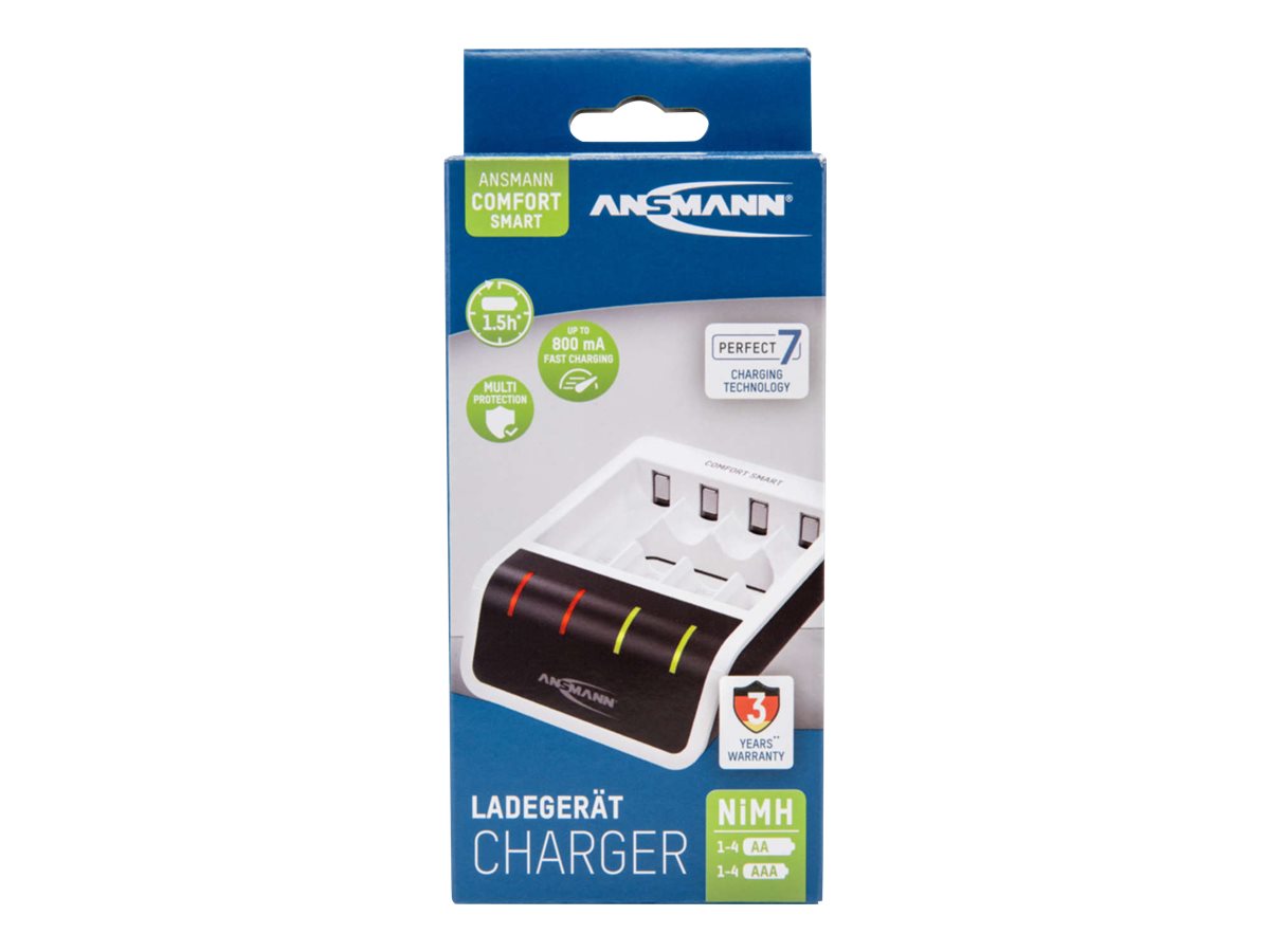 Ansmann Comfort Smart Ladegerät 1,5 Std. für 4xAA/AAA