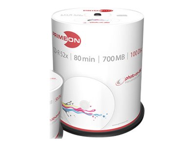 100 PRIMEON CD-R 700 MB bedruckbar 100 PRIMEON CD-R 700 MB bedruckbar