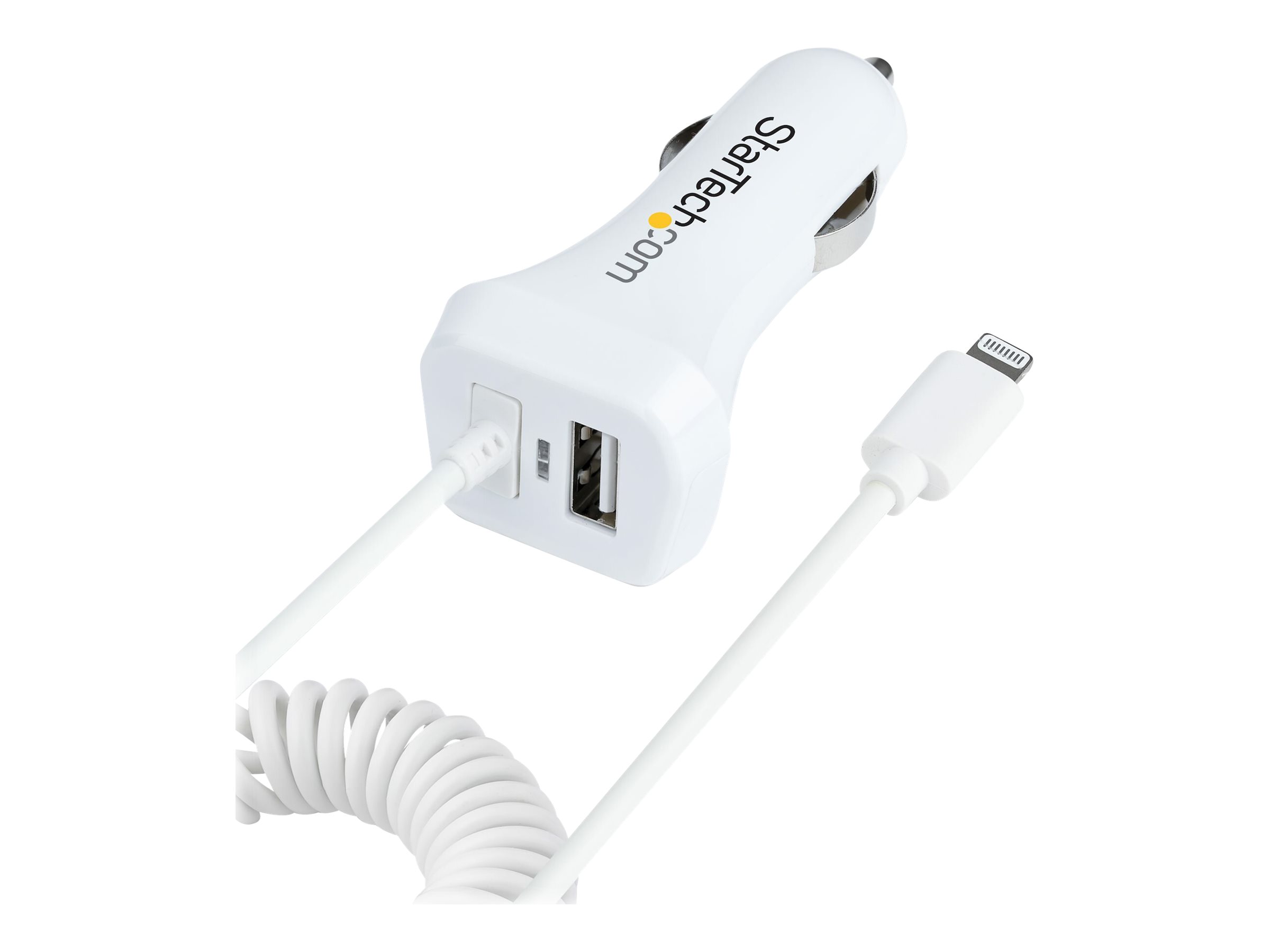 STARTECH.COM Zigarettenanzünder USB Ladegerät mit Lightning Spiralkabel 12W 2 Port USB Auto Ladegerät Adapter Kfz USB STARTECH.COM Zigarettenanzünder USB Ladegerät mit Lightning Spiralkabel 12W 2 Port USB Auto Ladegerät Adapter Kfz USB
