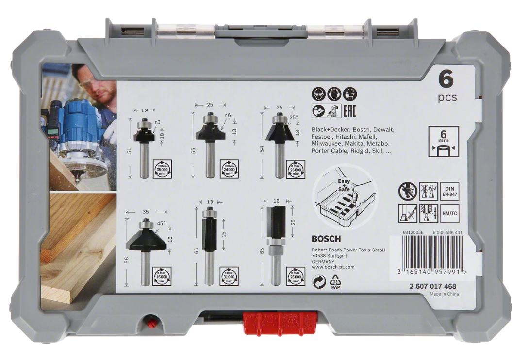 BOSCH FraeserSet 6teilig