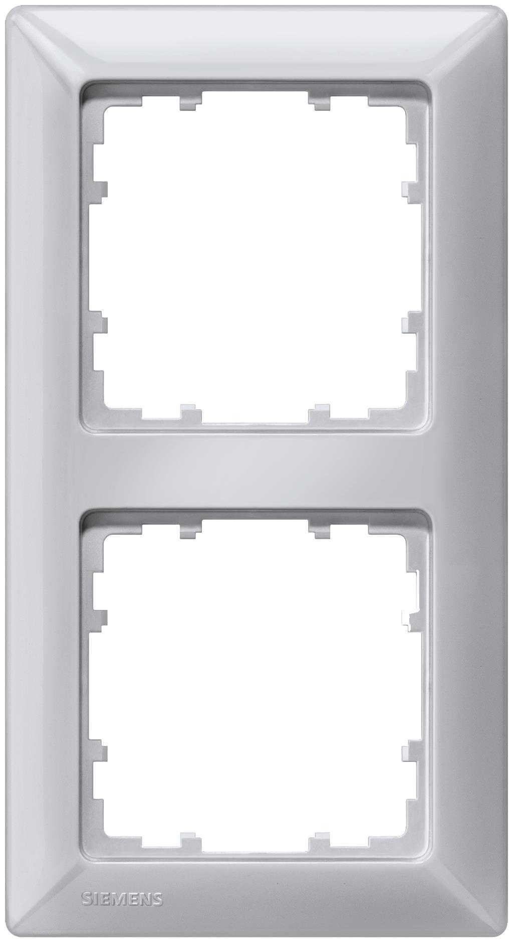Siemens Rahmen 5TG2552-3 2fach aluminium-metallic Siemens Rahmen 5TG2552-3 2fach aluminium-metallic