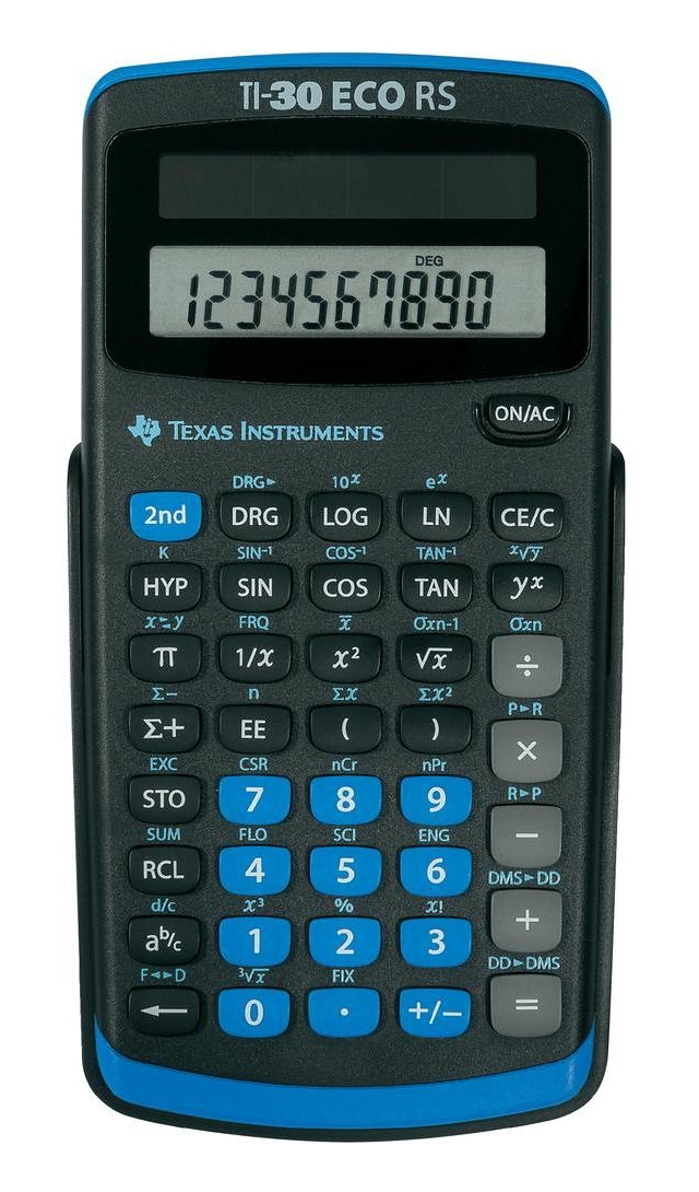 TEXAS INSTRUMENTS TI-30 ECO RS Wissenschaftlicher Taschenrechner schwarz/blau TEXAS INSTRUMENTS TI-30 ECO RS Wissenschaftlicher Taschenrechner schwarz/blau