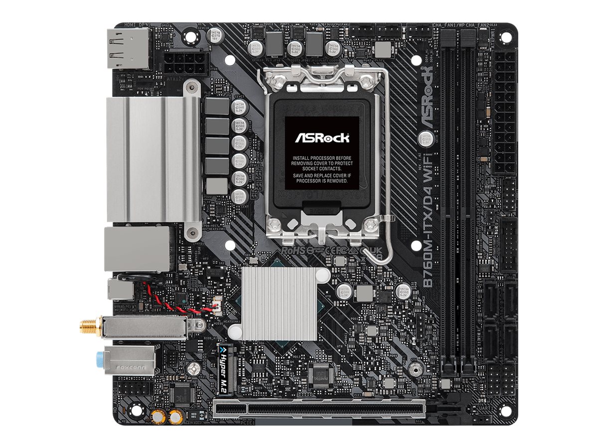 ASRock Mainboard B760M-ITX/D4 WIFI B760 - Mini-ITX - Sockel LGA 1700 - Intel B760