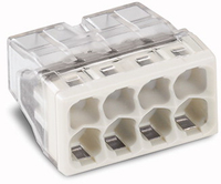 Wago Verbindungsdosenklemme 8polig 2273-208 Compact 0,5-2,5qmm trans./l-gr. Wago Verbindungsdosenklemme 8polig 2273-208 Compact 0,5-2,5qmm trans./l-gr.