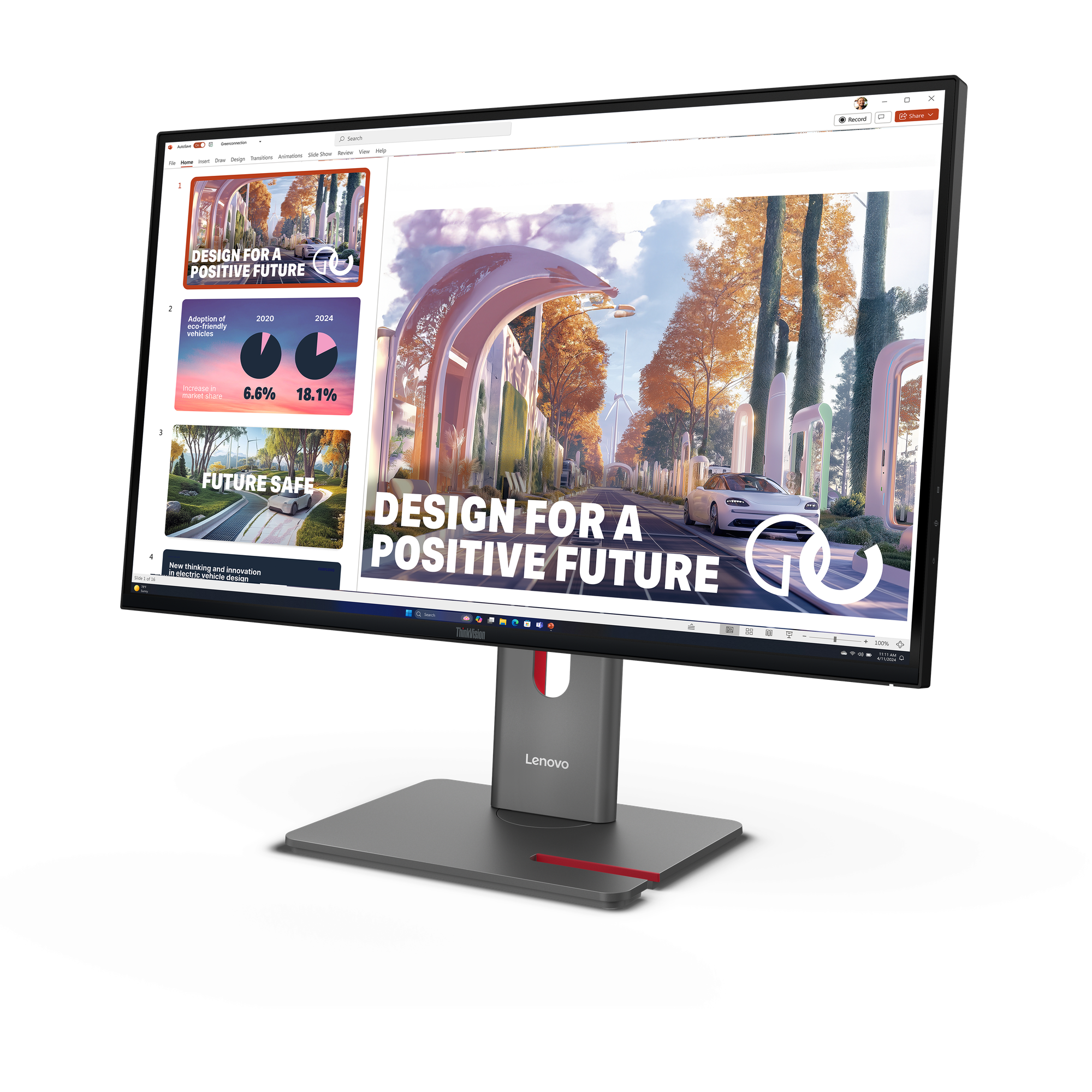 LENOVO ThinkVision P27QD40 68,58cm 27Zoll 2560x1440 IPS 120Hz USBC docking 140W Daisy Chain KVMeKVM Factory TopSeller