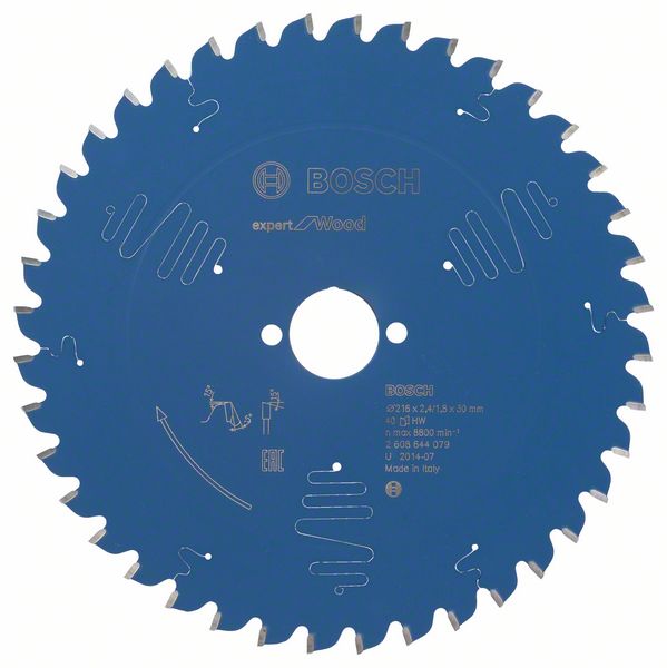 BOSCH EXPERT for Wood Kreissägeblatt 216,0 mm, 40 Zähne, 1 St