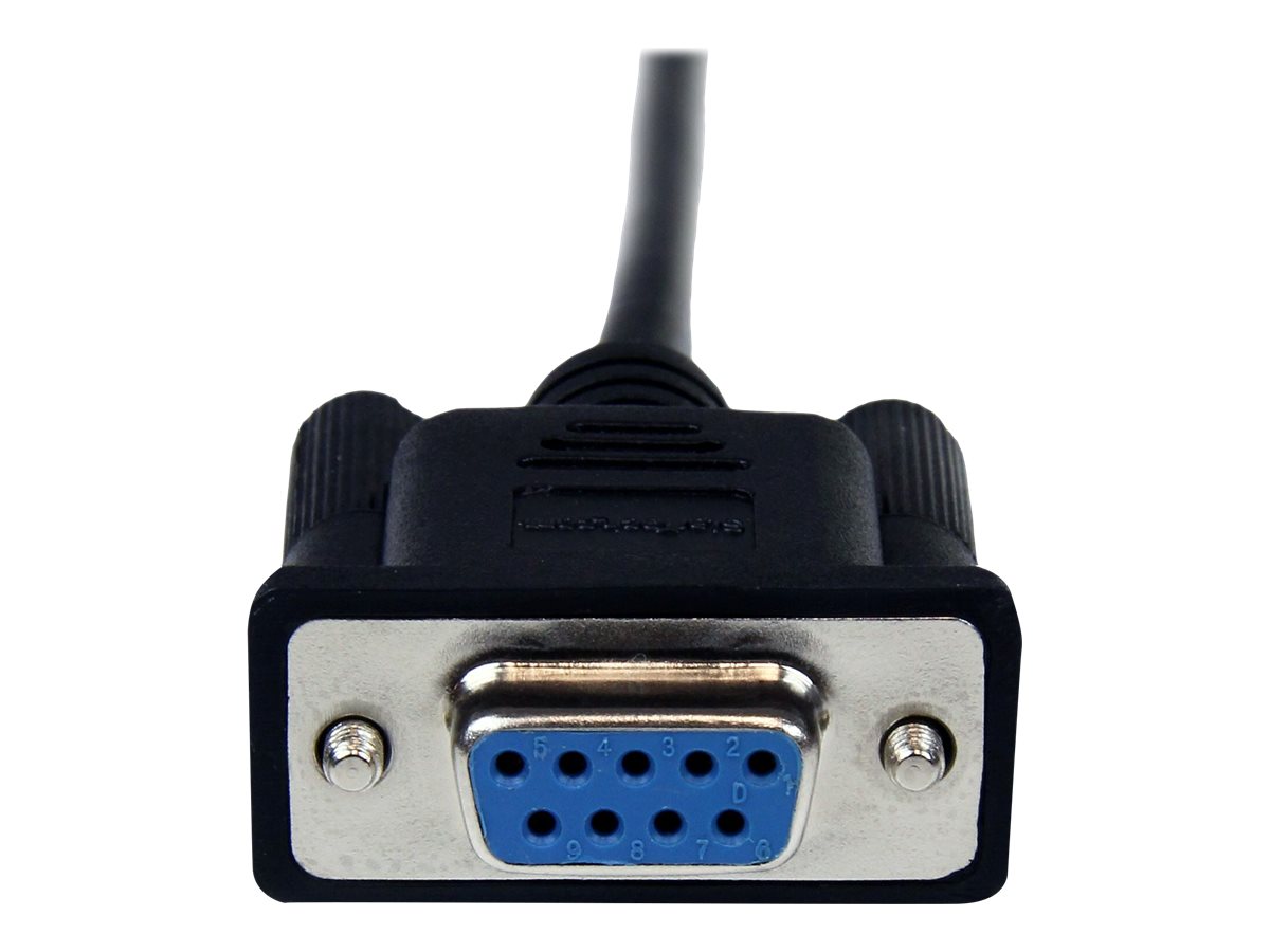 STARTECH.COM 2m Black DB9 RS232 Serial Null Modem Cable F/M