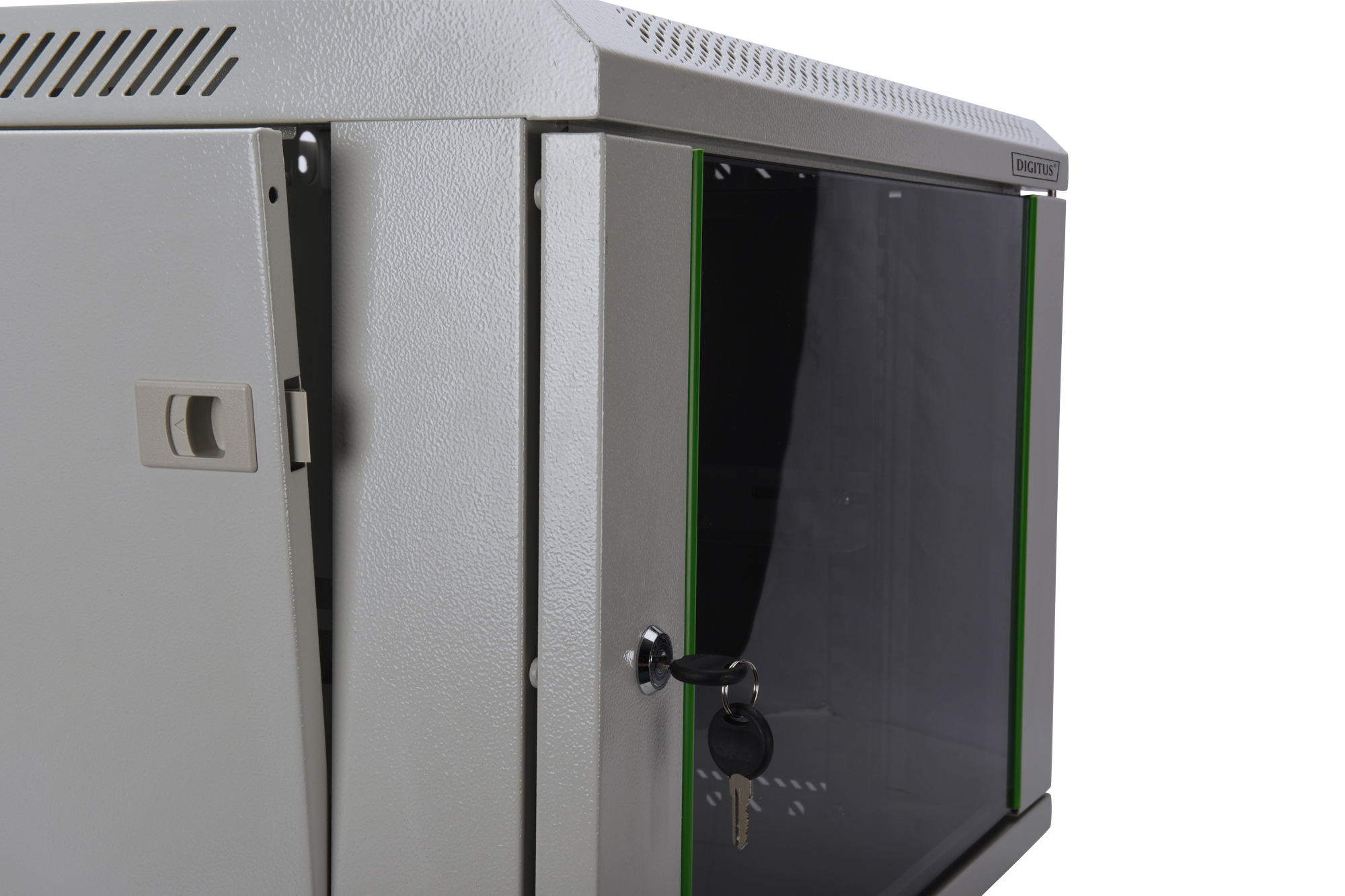 DIGITUS 48,3cm 19Zoll Wandschrank 7HE SoHoline RAL7035 grau ohne Fachoden H416xB600xT450mm