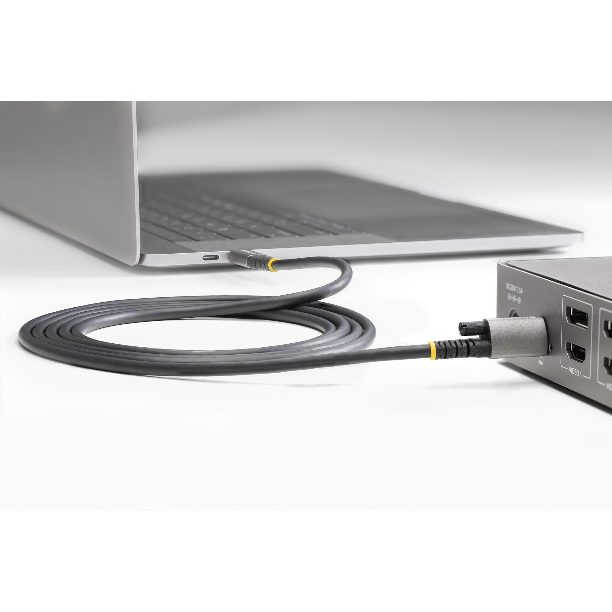 STARTECHCOM 1m USBC cable with top screw locking 10Gbits USB 3132 Gen 2 TypeC cable 100W 5A PD DPAltMode